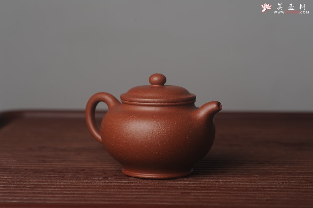紫砂壶图片：美壶特惠 精致红降坡泥大亨掇只壶 茶人醉爱 - 美壶网