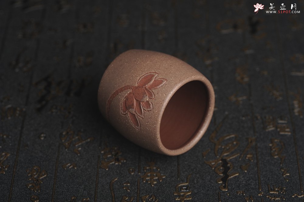 紫砂壶图片：美杯国庆特惠 精品好泥好工雅致厚实清莲主人杯 - 美壶网
