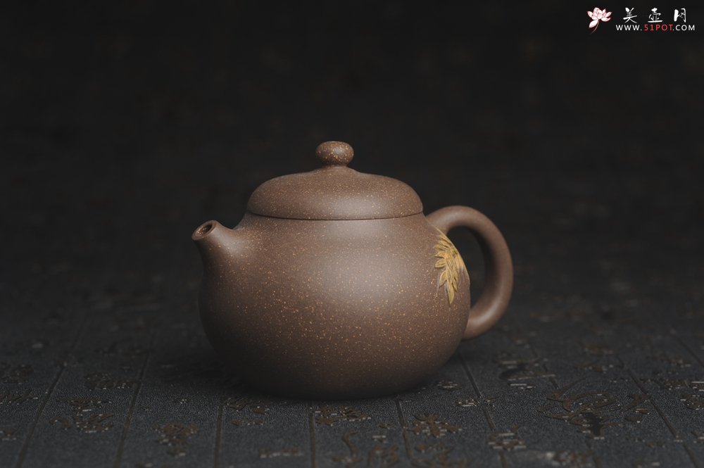 紫砂壶图片：美壶特惠 精致青灰段泥乳穗壶 茶人醉爱 - 美壶网