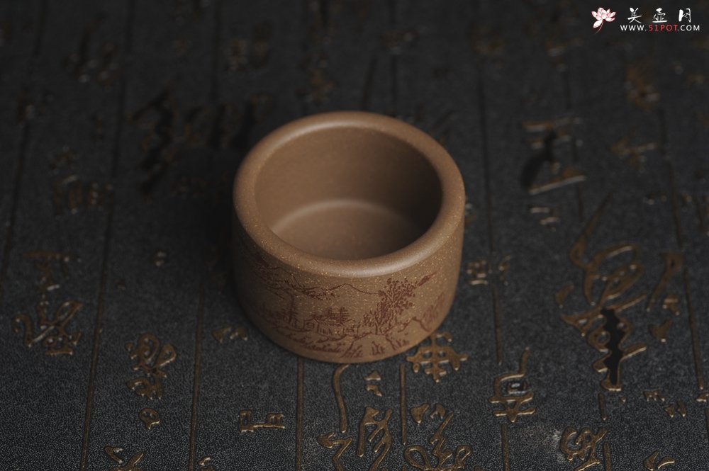 紫砂壶图片：美杯特惠 精品好泥好工雅致山居图主人杯 - 美壶网
