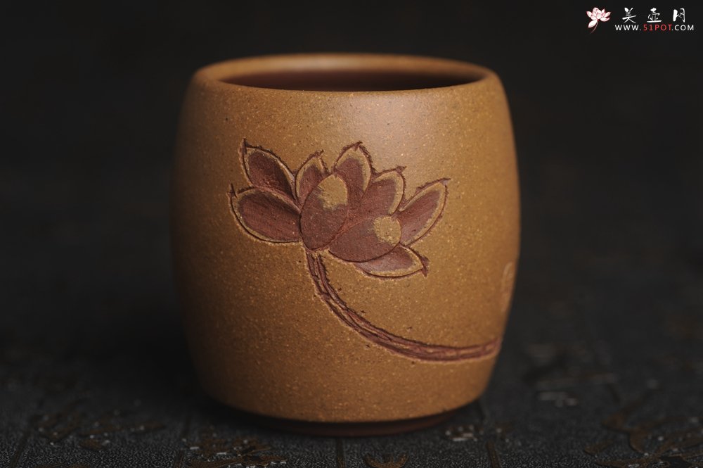 紫砂壶图片：美杯国庆特惠 精品好泥好工雅致厚实清莲主人杯三式 - 美壶网