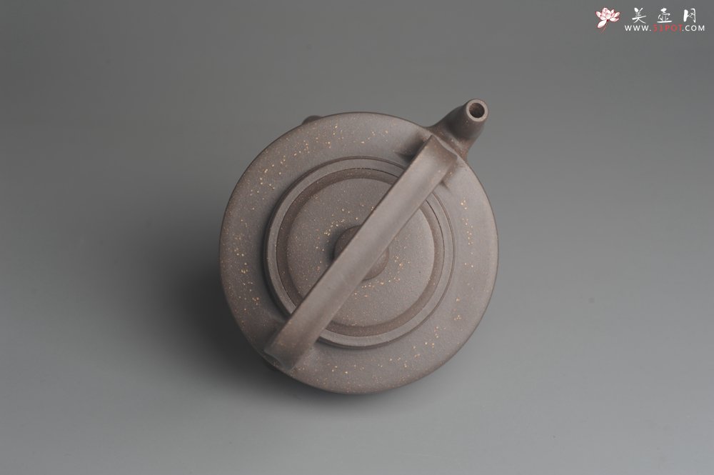 紫砂壶图片：美壶特惠 精致青灰段泥繁星提梁壶 茶人醉爱 - 美壶网