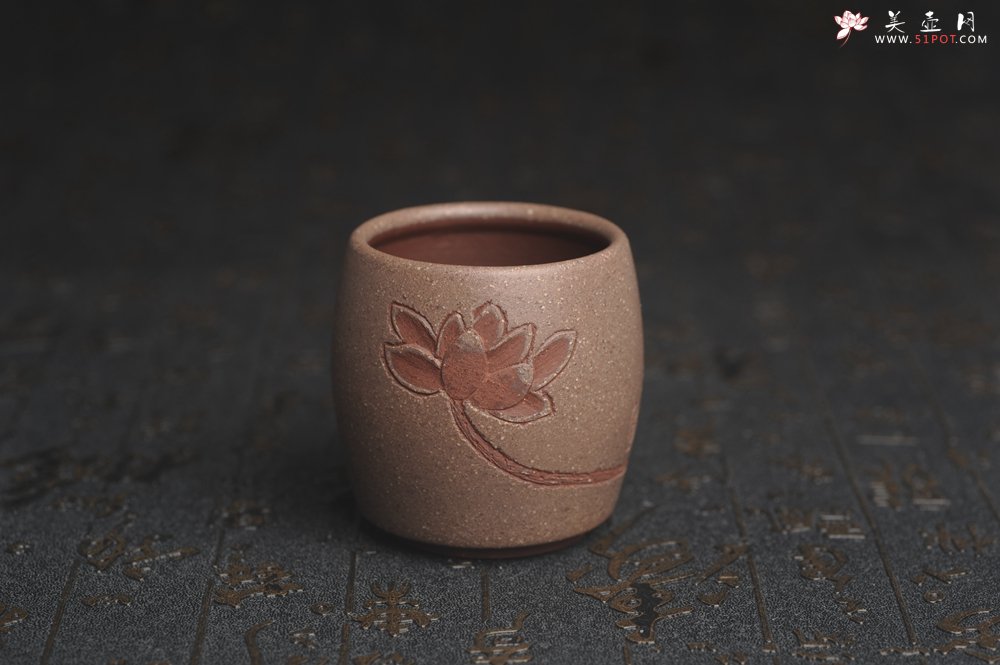 紫砂壶图片：美杯国庆特惠 精品好泥好工雅致厚实清莲主人杯 - 美壶网