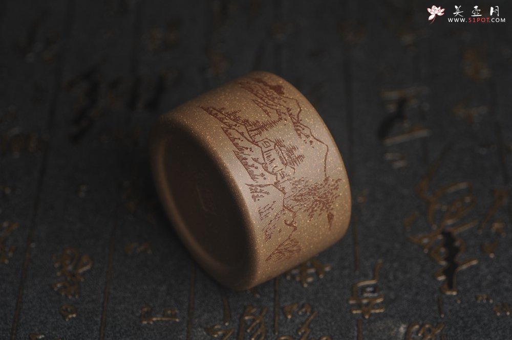 紫砂壶图片：美杯特惠 精品好泥好工雅致山居图主人杯 - 美壶网