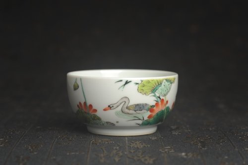 玄辰紫砂壶 玄辰器 精品古彩 春江水暖鸭先知 主人杯压手杯 景德镇茶杯 茶人醉爱 