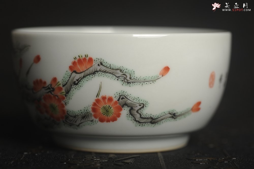 紫砂壶图片：玄辰器 精品古彩 清风自远 主人杯压手杯 景德镇茶杯 茶人醉爱 - 美壶网