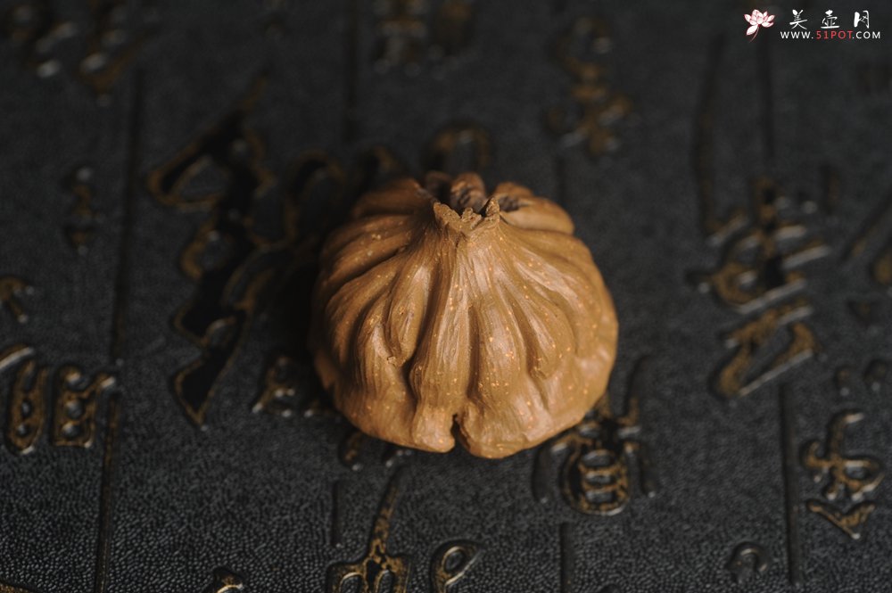 紫砂壶图片：美宠特惠 精致迷你紫砂小莲蓬茶宠摆件 莲子可动有趣 直径3.8cm高2.8cm左右 - 美壶网