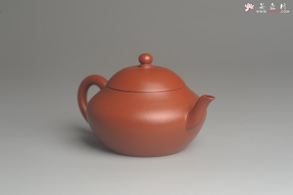 紫砂壶图片：美壶特惠 精致好朱泥梨形壶 茶人醉爱 - 美壶网