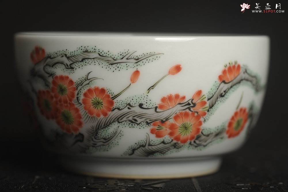 紫砂壶图片：玄辰器 精品古彩 清风自远 主人杯压手杯 景德镇茶杯 茶人醉爱 - 美壶网