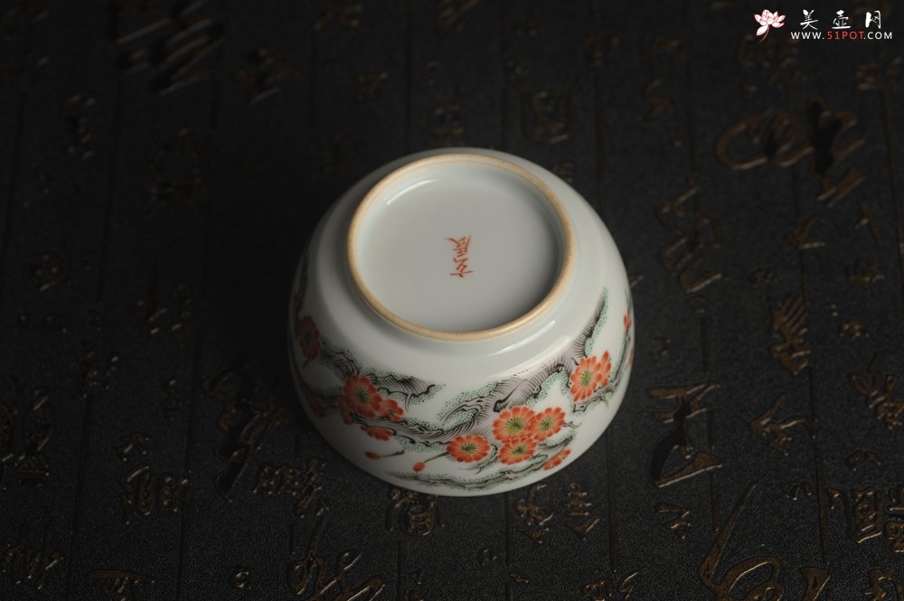 紫砂壶图片：玄辰器 精品古彩 清风自远 主人杯压手杯 景德镇茶杯 茶人醉爱 - 美壶网