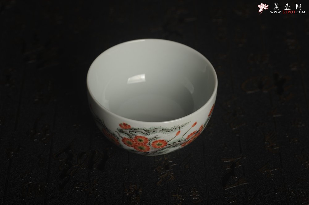 紫砂壶图片：玄辰器 精品古彩 清风自远 主人杯压手杯 景德镇茶杯 茶人醉爱 - 美壶网