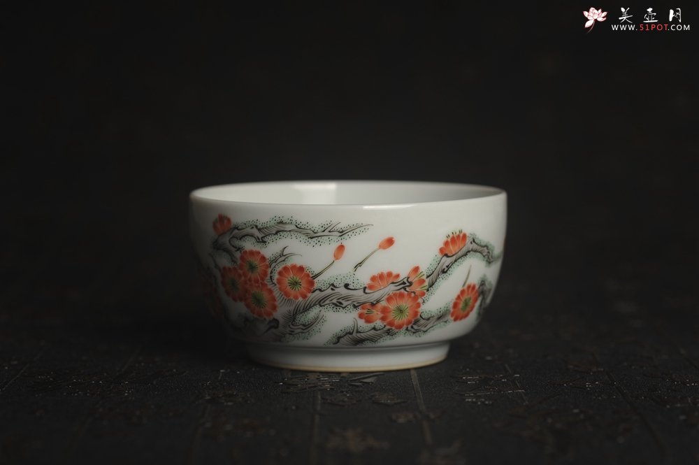 紫砂壶图片：玄辰器 精品古彩 清风自远 主人杯压手杯 景德镇茶杯 茶人醉爱 - 美壶网