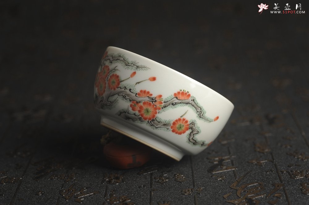 紫砂壶图片：玄辰器 精品古彩 清风自远 主人杯压手杯 景德镇茶杯 茶人醉爱 - 美壶网