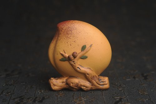 美壶定制紫砂壶 美宠特惠 精致手工大号蟠桃 仙桃茶宠  宽7.5cm 高8.5cm左右 