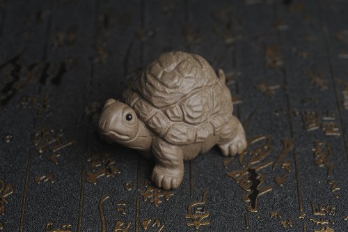 美壶定制紫砂壶 美宠特惠精致青段石敢当 镇宅龟茶宠摆件长8cm宽6cm高4.5cm 青段