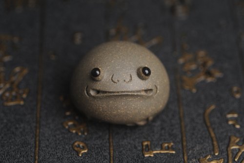 美壶定制紫砂壶 美宠特惠 超可爱的精工青段萌蛤蟆紫砂茶宠摆件 长3.5cm宽4cm高3cm 青段