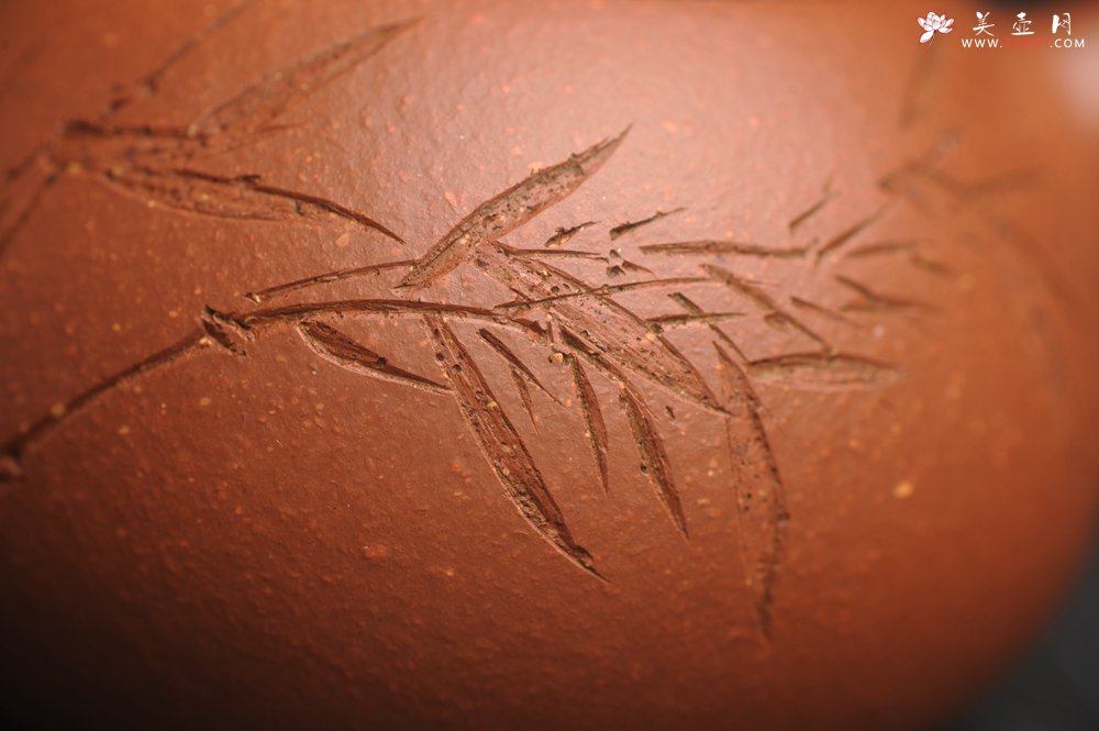 紫砂壶图片：油润降坡泥全手工小品西施壶 竹留清风 装饰居不可无竹 特文气 - 美壶网