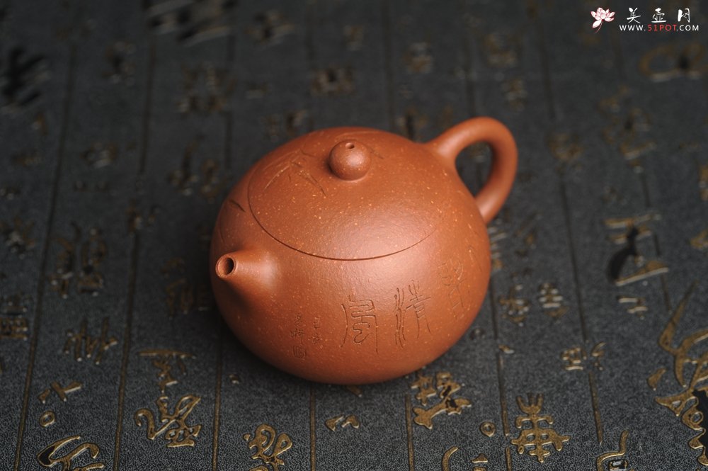 紫砂壶图片：油润降坡泥全手工小品西施壶 竹留清风 装饰居不可无竹 特文气 - 美壶网