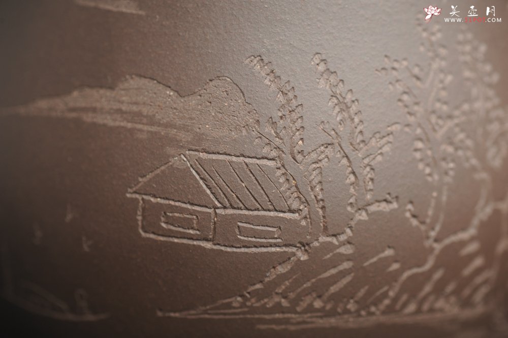 紫砂壶图片：年底纯福利特惠 优质紫泥 山水厚实盖杯 特文气 - 美壶网