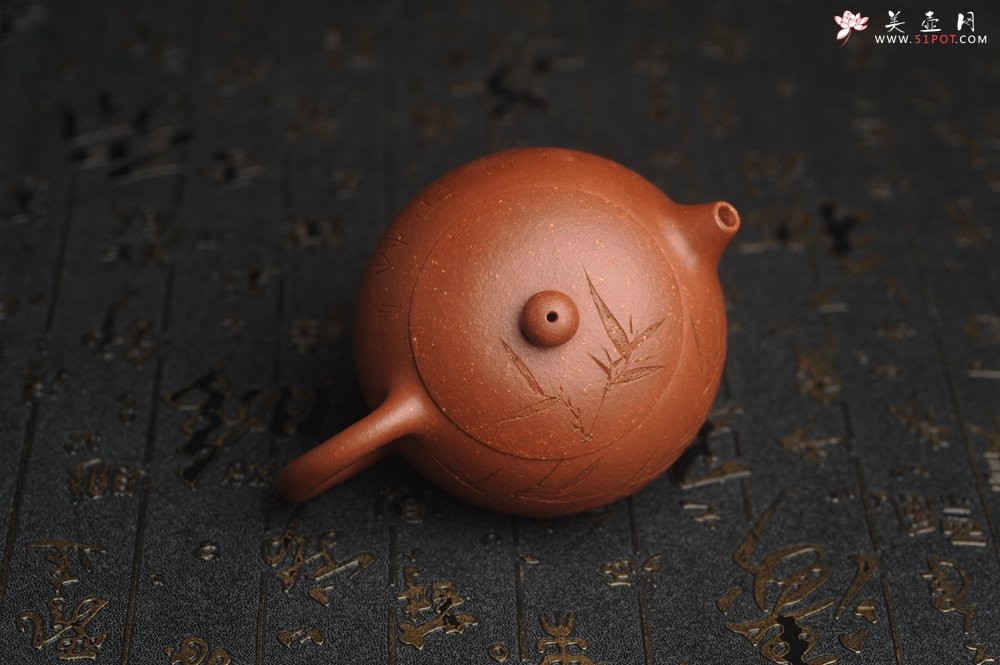 紫砂壶图片：油润降坡泥全手工小品西施壶 竹留清风 装饰居不可无竹 特文气 - 美壶网
