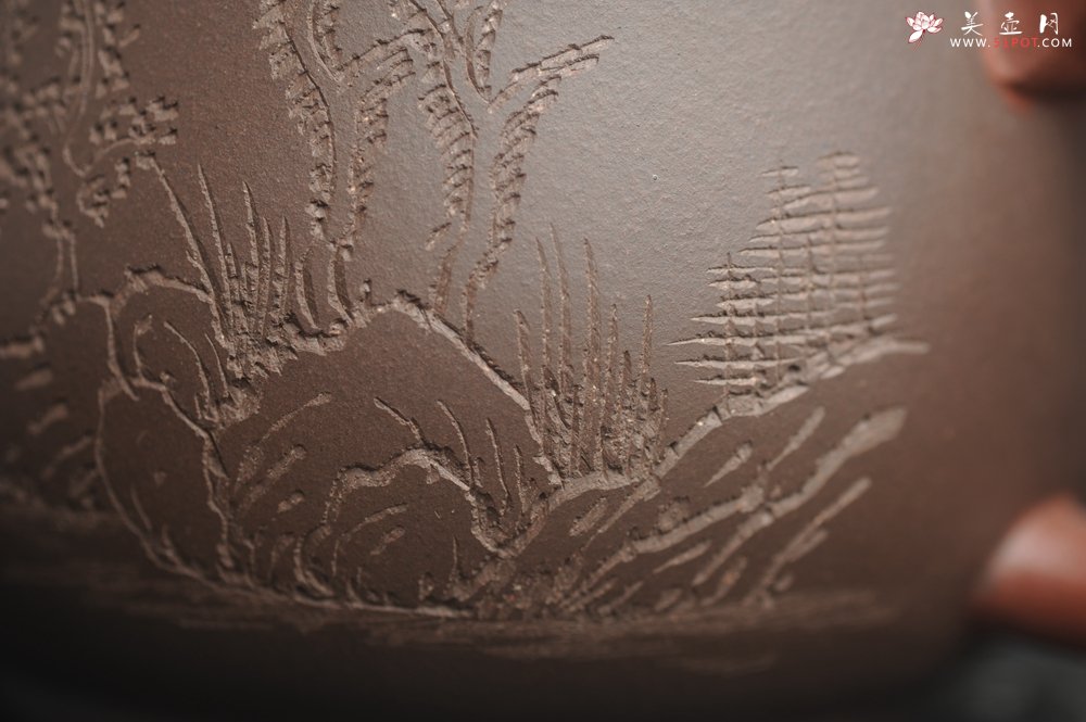 紫砂壶图片：年底纯福利特惠 优质紫泥 山水厚实盖杯 特文气 - 美壶网