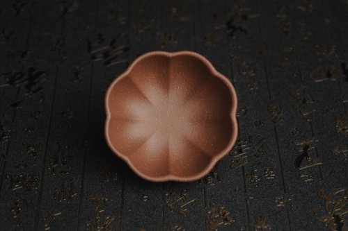 美壶定制紫砂壶 美杯特惠 精致调砂紫泥菱花杯90cc 茶人醉爱 原矿紫泥