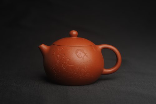 周小培紫砂壶 全手工特好朱泥西施 装饰美女 灰常漂亮 送妈妈送女友超赞喔 原矿朱泥