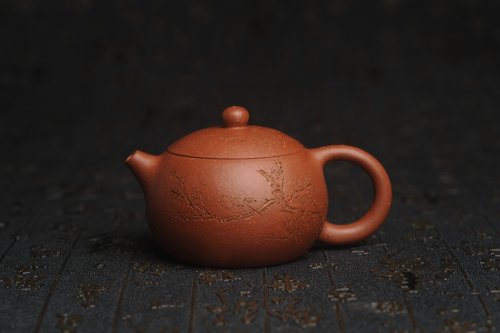 周小培紫砂壶 油润降坡泥全手工小品西施壶 装饰喜上眉梢 特文气 原矿降坡泥