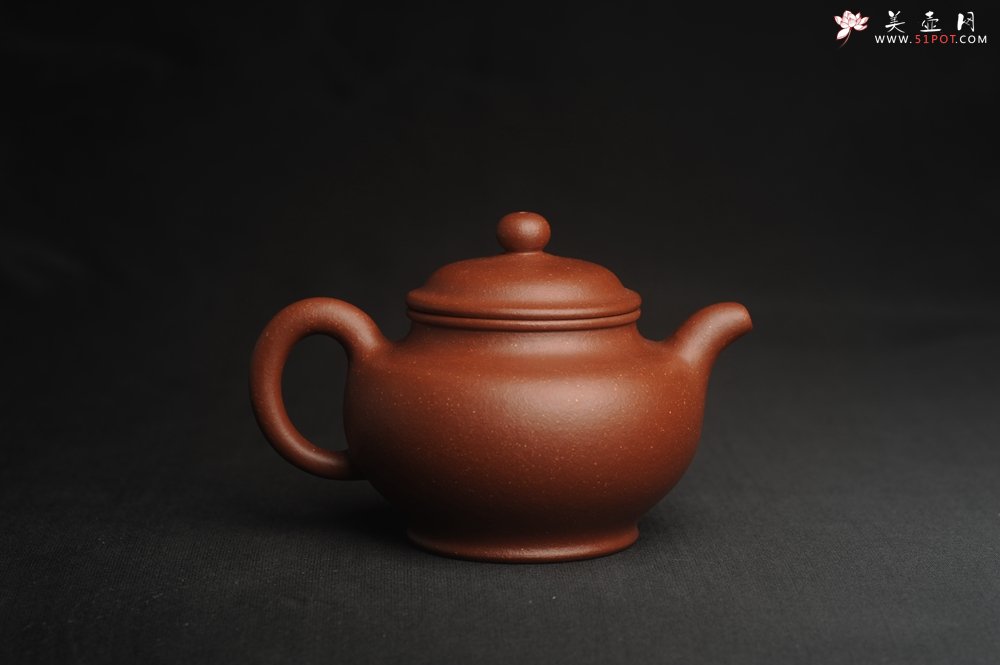 紫砂壶图片：美壶特惠 精致红降坡泥大亨掇只壶 茶人醉爱 - 美壶网
