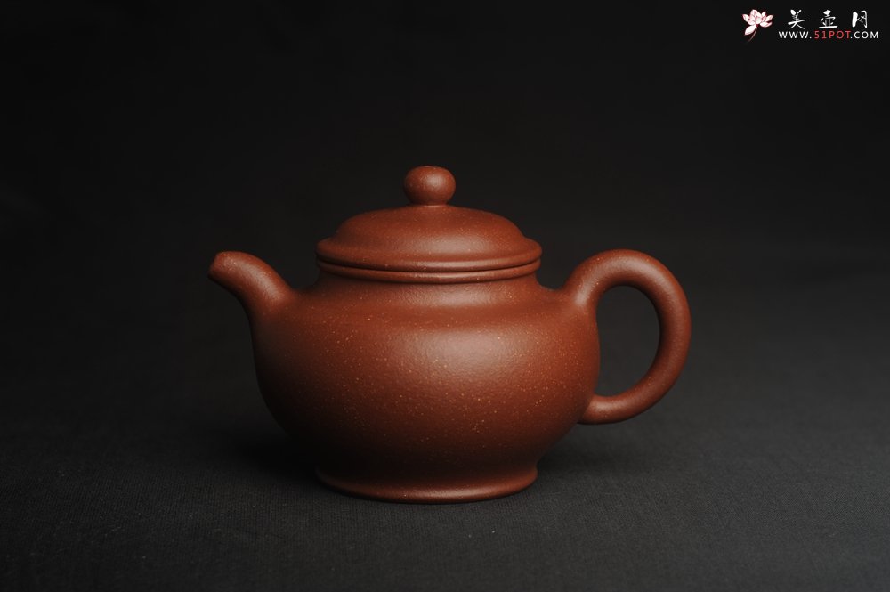 紫砂壶图片：美壶特惠 精致红降坡泥大亨掇只壶 茶人醉爱 - 美壶网