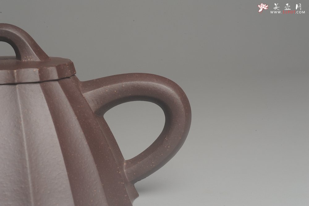 紫砂壶图片：美壶特惠 精致紫泥筋囊霸王石瓢 实用 - 美壶网