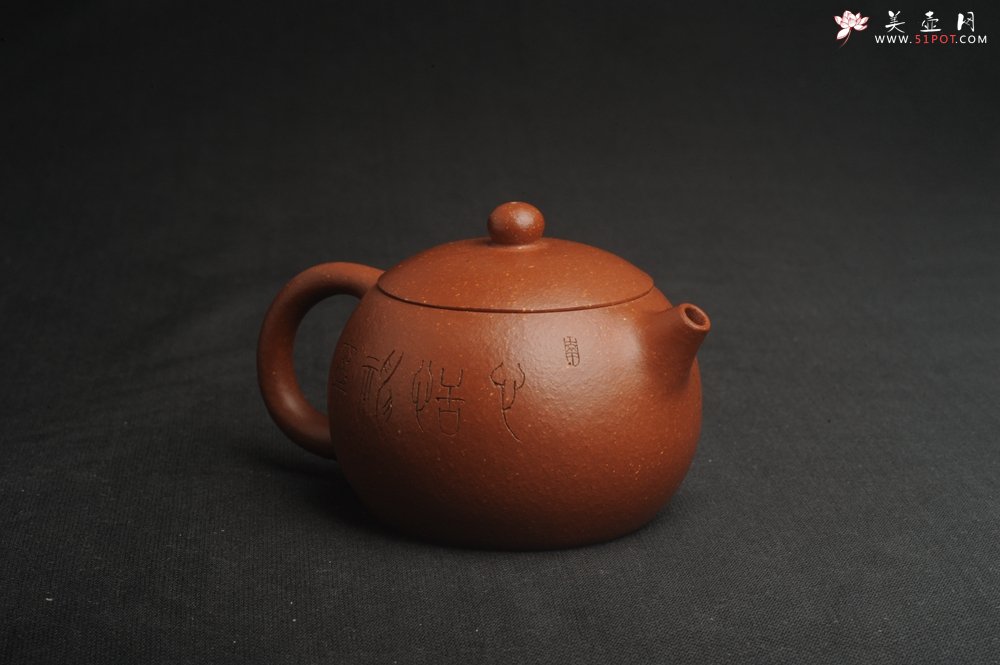 紫砂壶图片：油润降坡泥全手工小品西施壶 装饰静心图 心恬神宁 - 美壶网