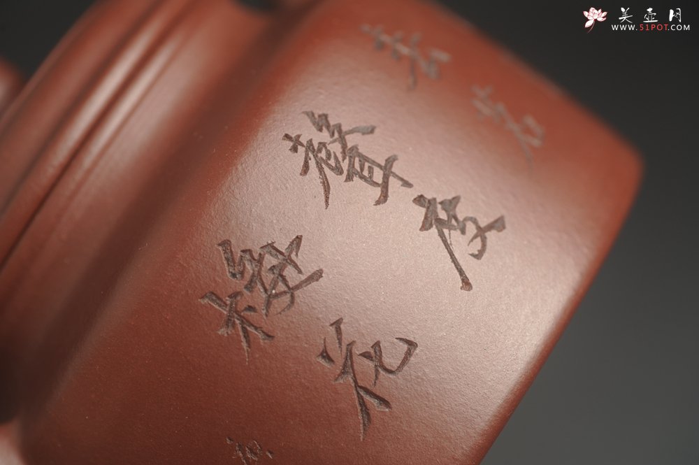 紫砂壶图片：油润黄龙山4号深井红皮龙 全手工德中壶 做工特好 喜上眉梢 - 美壶网