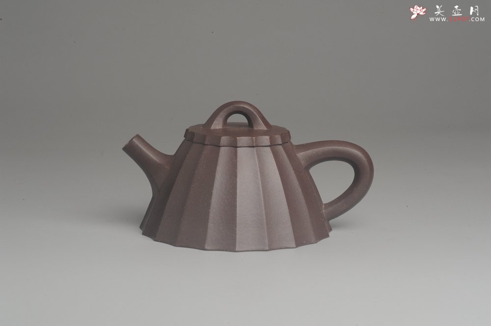 紫砂壶图片：美壶特惠 精致紫泥筋囊霸王石瓢 实用 - 美壶网