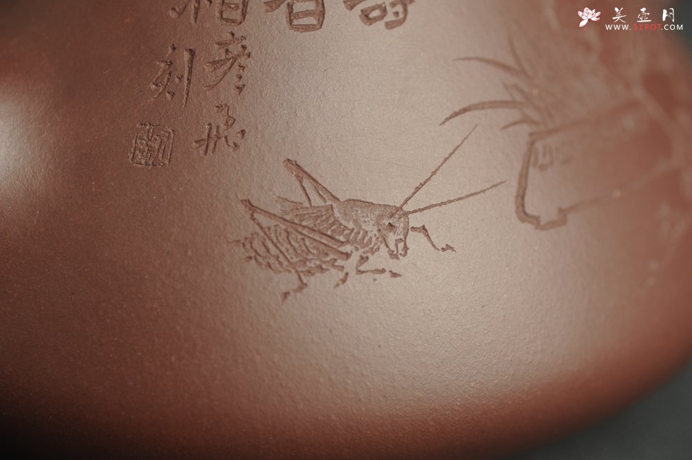 紫砂壶图片：油润底曹青 全手工特好子冶石瓢 工艺师装饰清供图 特文气 - 美壶网