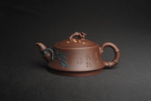 美壶定制紫砂壶 美壶特惠 优质紫泥松竹梅紫砂茶壶 厚德载物 茶人醉爱 原矿紫泥