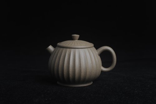 美壶定制紫砂壶 美壶特惠 精致青段筋纹矮巨轮壶 青段