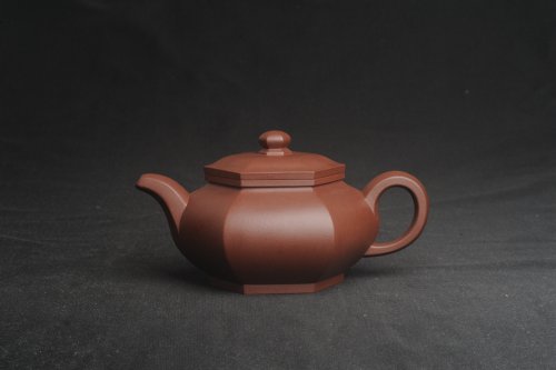 张海艳紫砂壶 实力派张海艳全手工油润底曹青藏六方壶 线面挺快 原矿底槽清