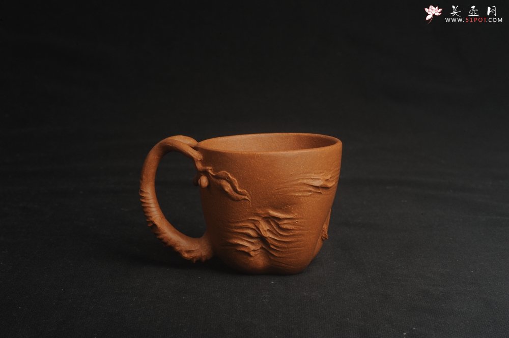 紫砂壶图片：潜力股赵老师 优质黄降坡泥 全手工金猴桃杯 主人杯 - 美壶网