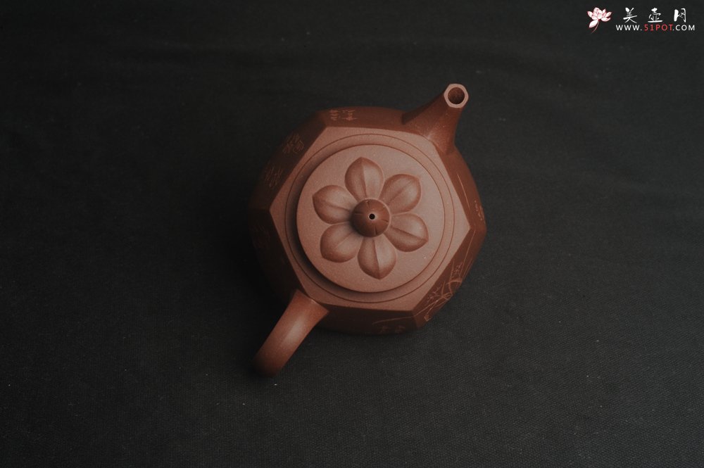 紫砂壶图片：美壶特惠 优质紫泥精工六方华樽壶 - 美壶网