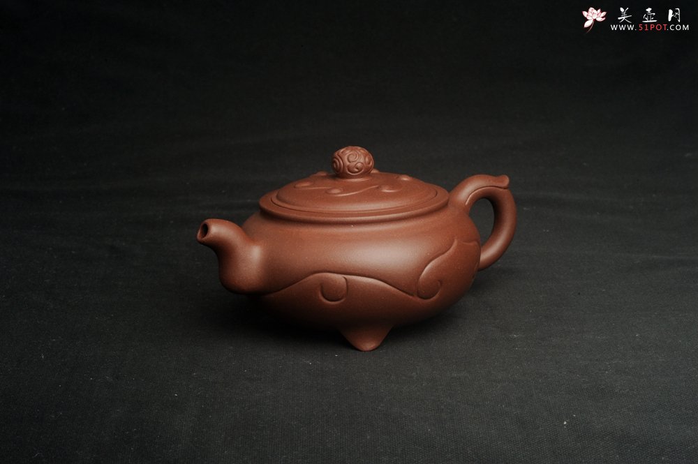 紫砂壶图片：美壶特惠 优质紫泥精工三角如意壶 嵌盖难度大 - 美壶网