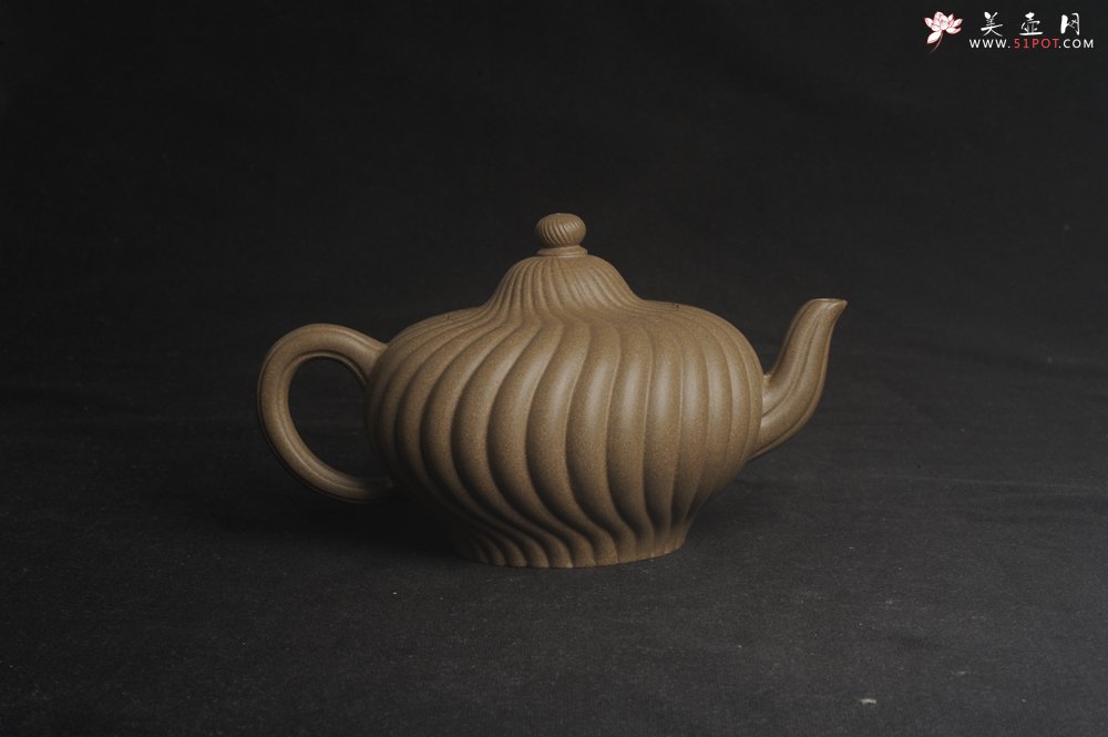 紫砂壶图片：美壶特惠 精致青段旋风紫砂壶 - 美壶网