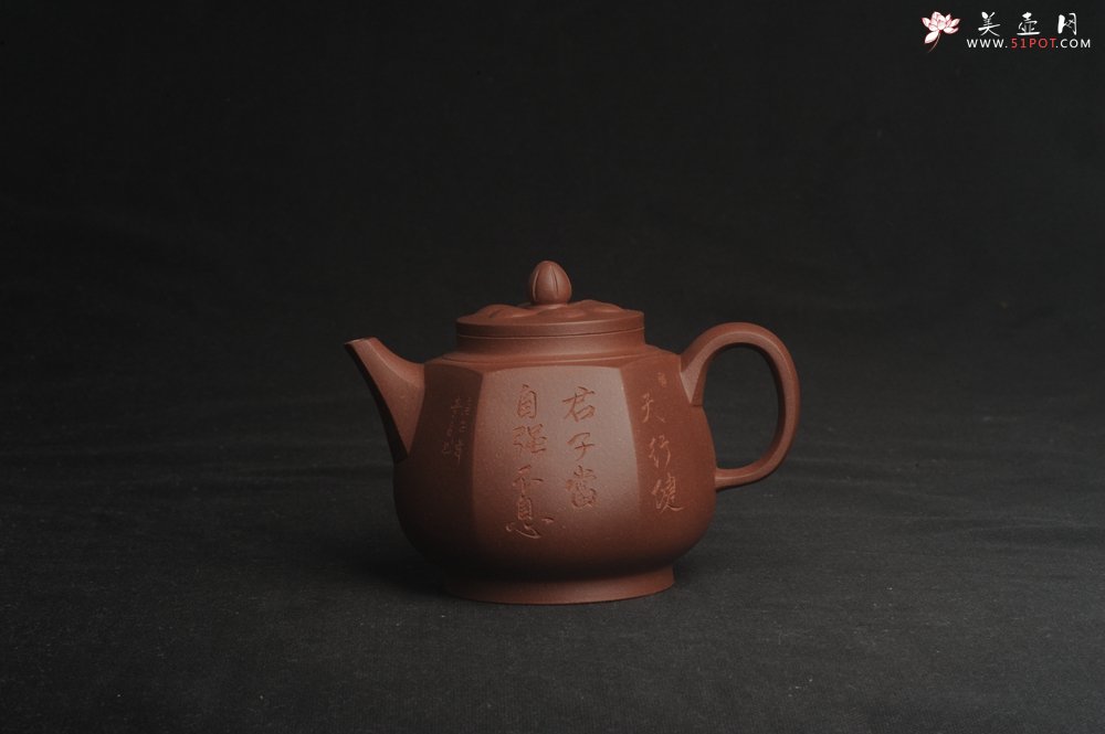 紫砂壶图片：美壶特惠 优质紫泥精工六方华樽壶 - 美壶网