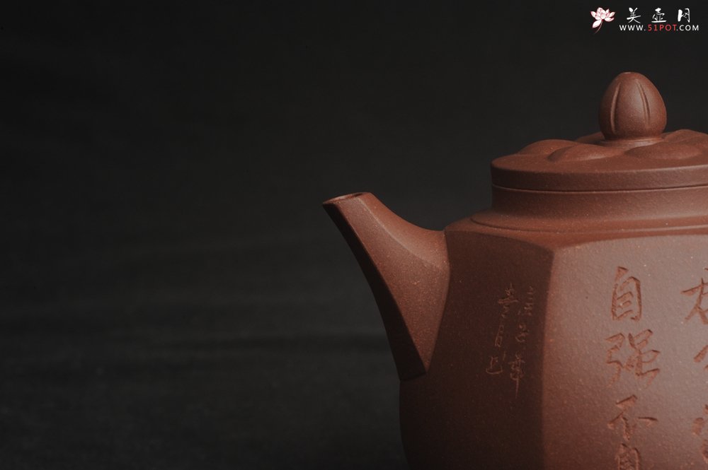 紫砂壶图片：美壶特惠 优质紫泥精工六方华樽壶 - 美壶网