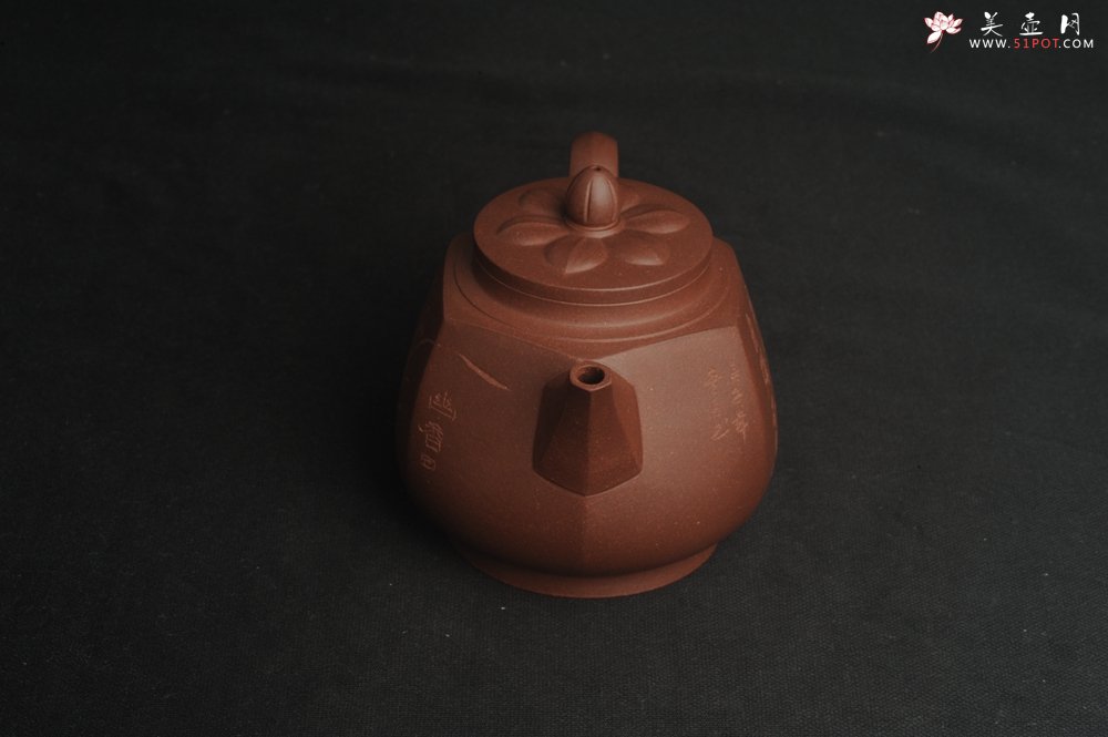 紫砂壶图片：美壶特惠 优质紫泥精工六方华樽壶 - 美壶网
