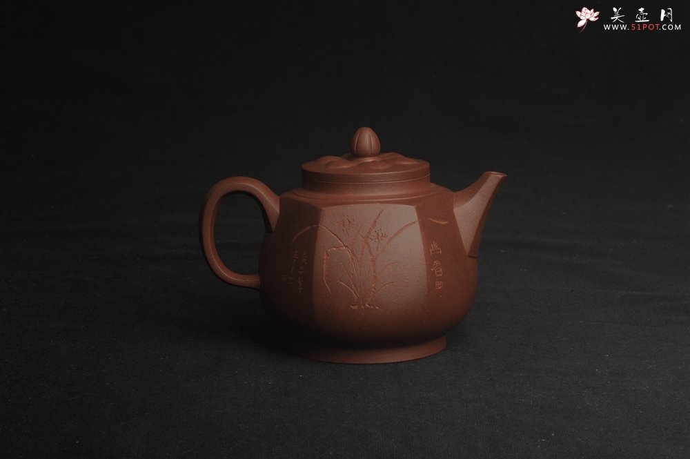 紫砂壶图片：美壶特惠 优质紫泥精工六方华樽壶 - 美壶网