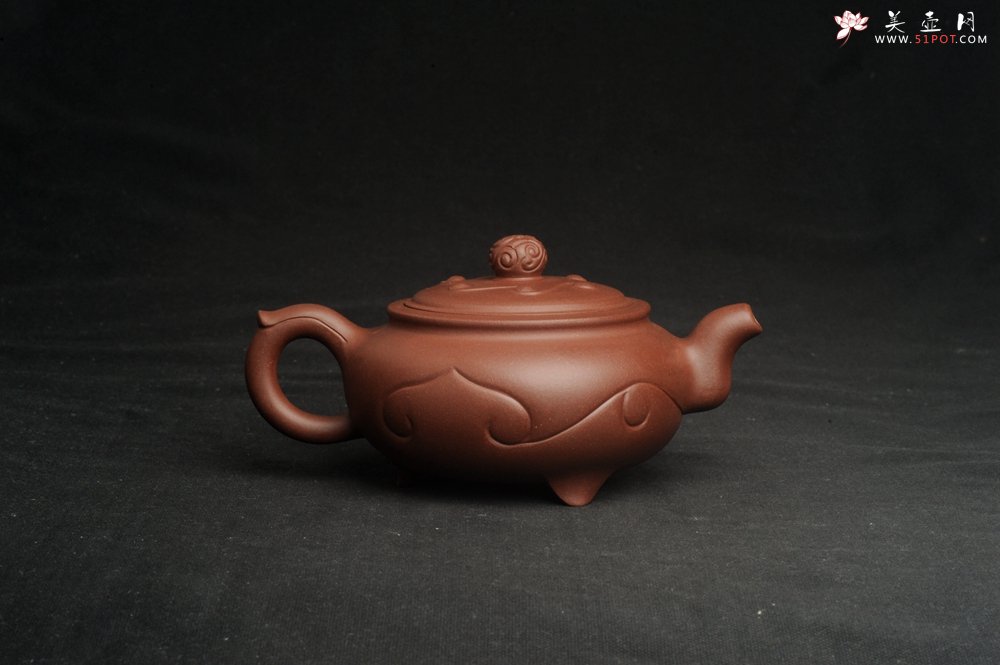 紫砂壶图片：美壶特惠 优质紫泥精工三角如意壶 嵌盖难度大 - 美壶网