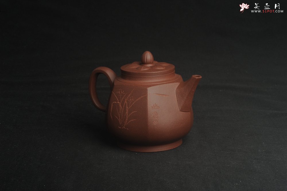 紫砂壶图片：美壶特惠 优质紫泥精工六方华樽壶 - 美壶网