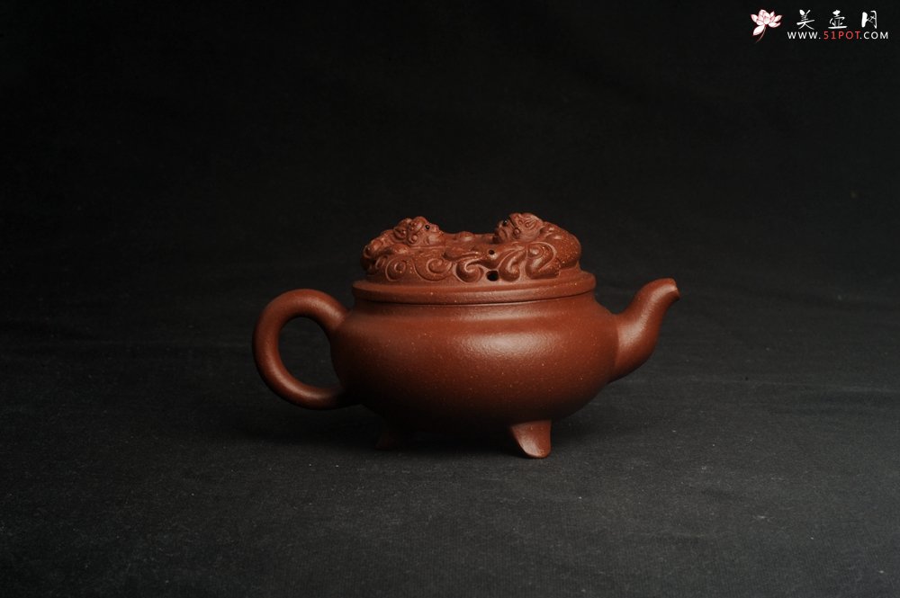 紫砂壶图片：美壶特惠 精致降坡泥游龙壶 茶人醉爱 - 美壶网
