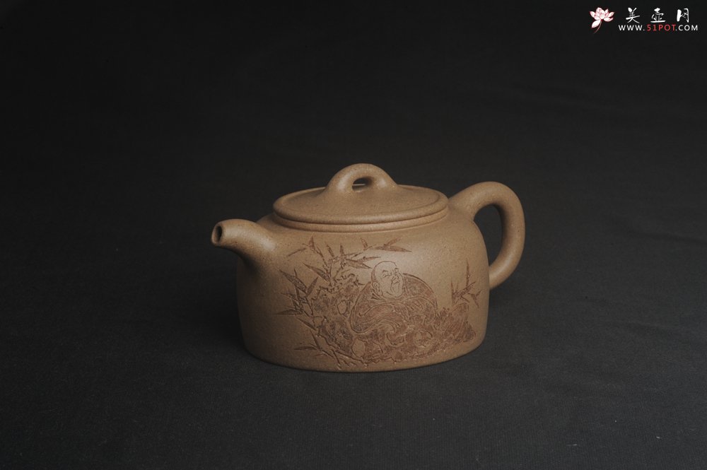 紫砂壶图片：特好高温本山老段泥 全手工过桥井栏壶 浩然养素 - 美壶网